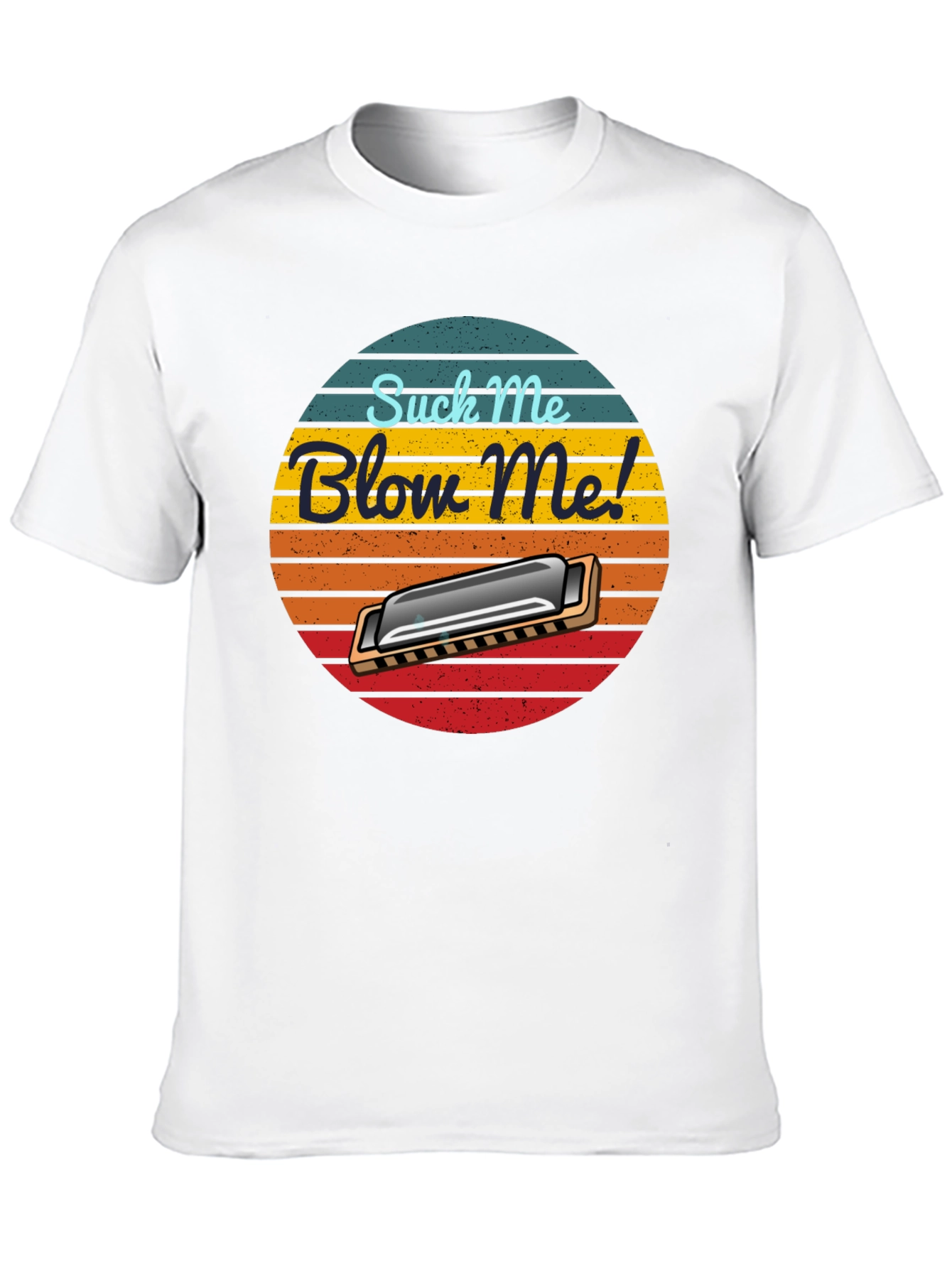 Suck Me Blow Me Harmonica T-Shirt