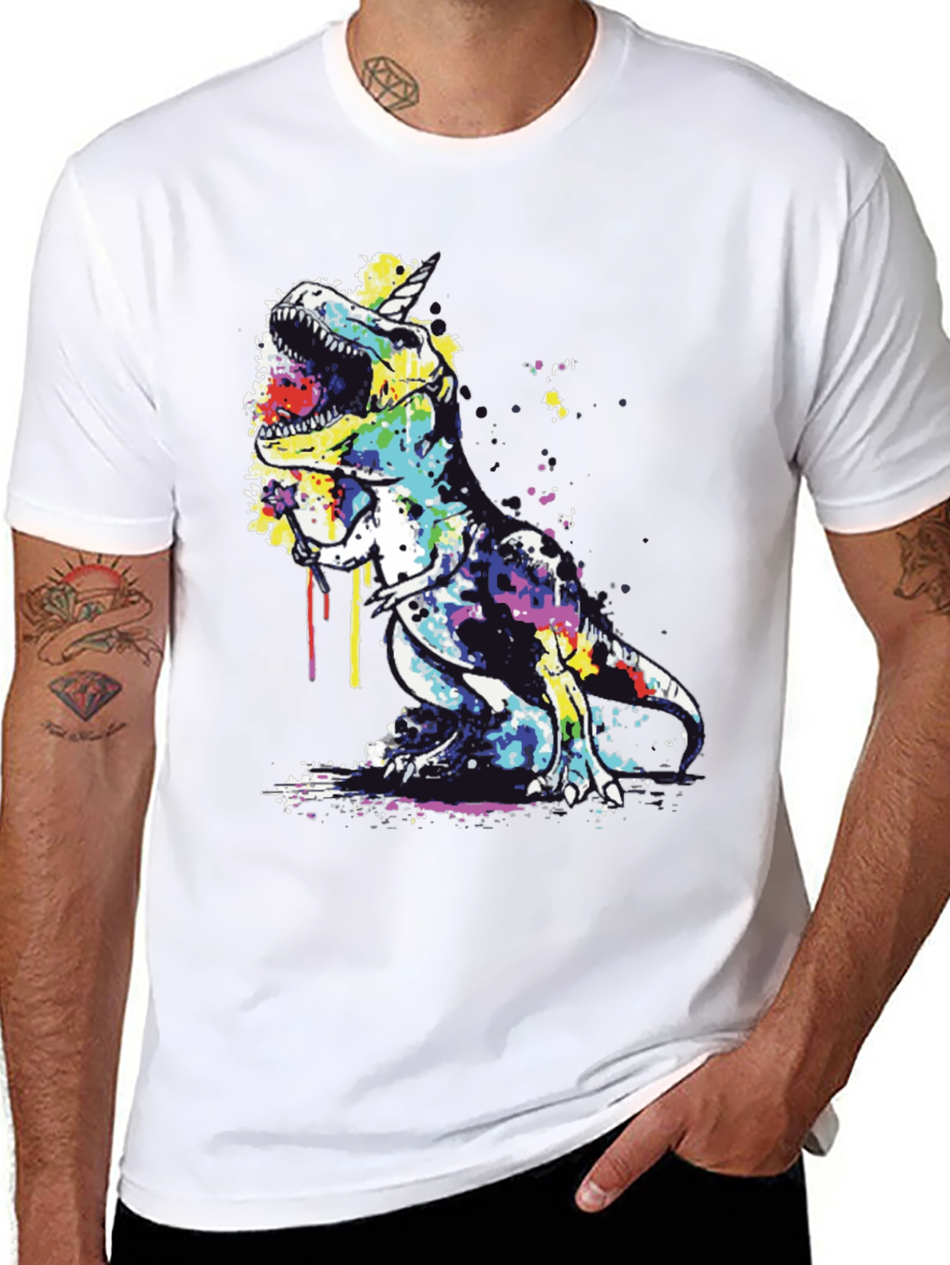 Colorful Dino T-Rex T-Shirt