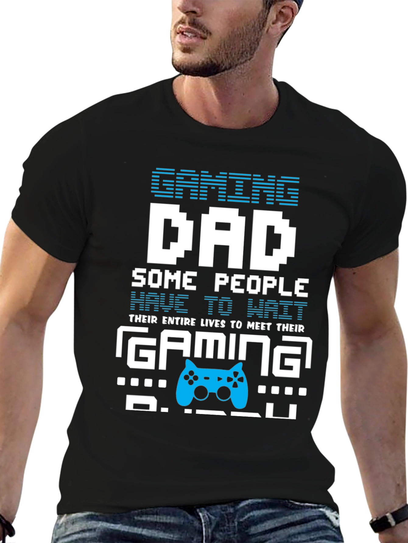 Gaming Dad Graphic Tee - Black