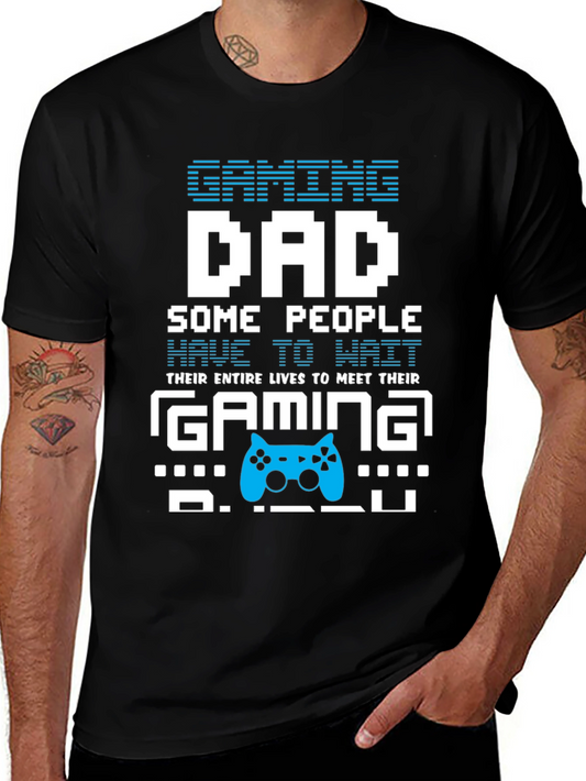 Gaming Dad Graphic Tee - Black