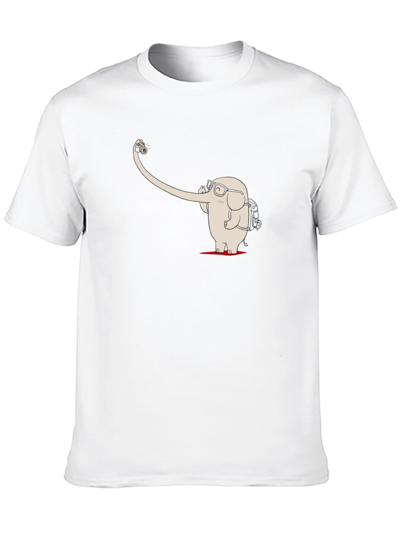 Elephant Selfie Black T-Shirt - Unique Graphic Tee