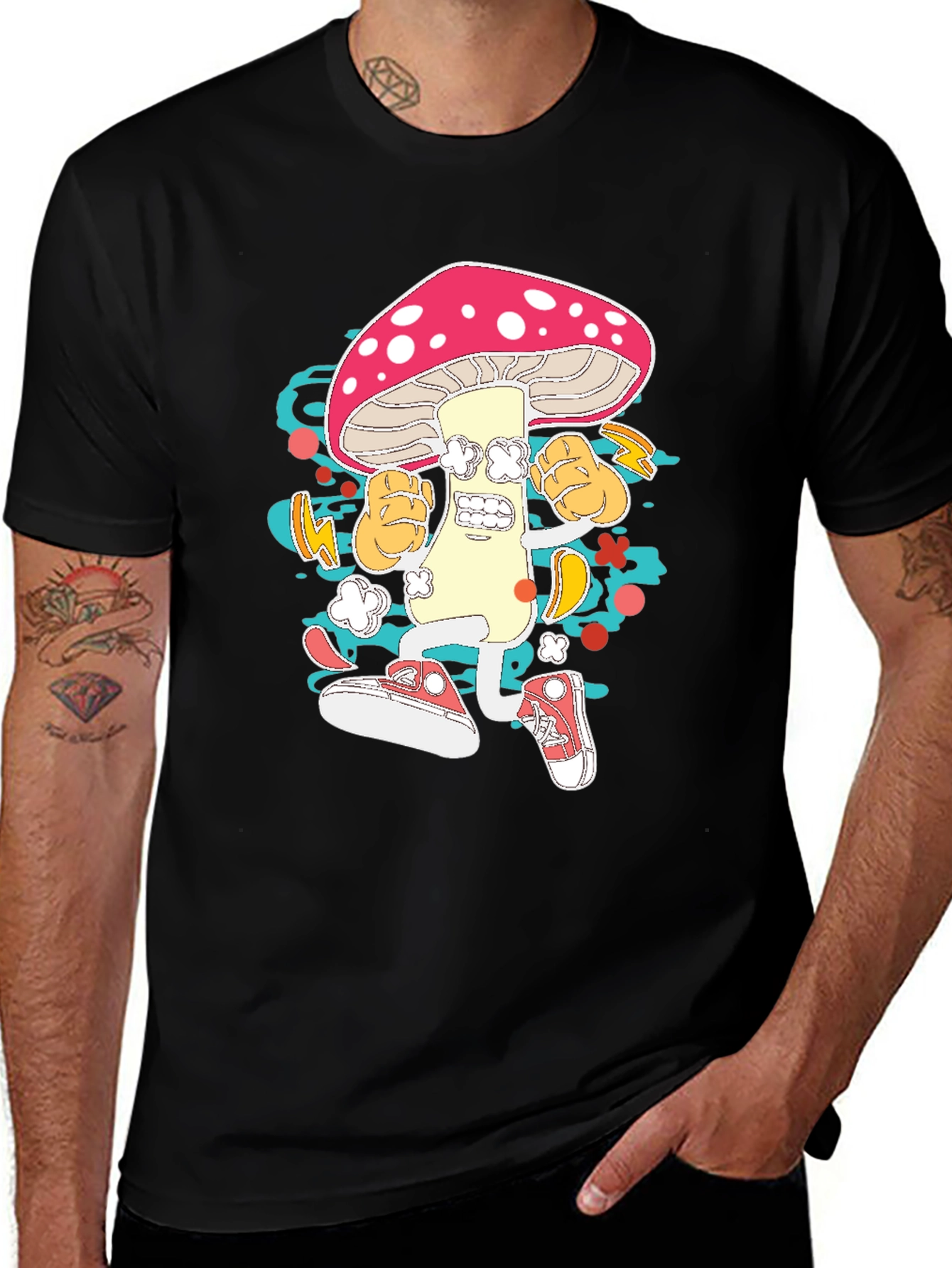 Funky Mushroom Graphic Tee