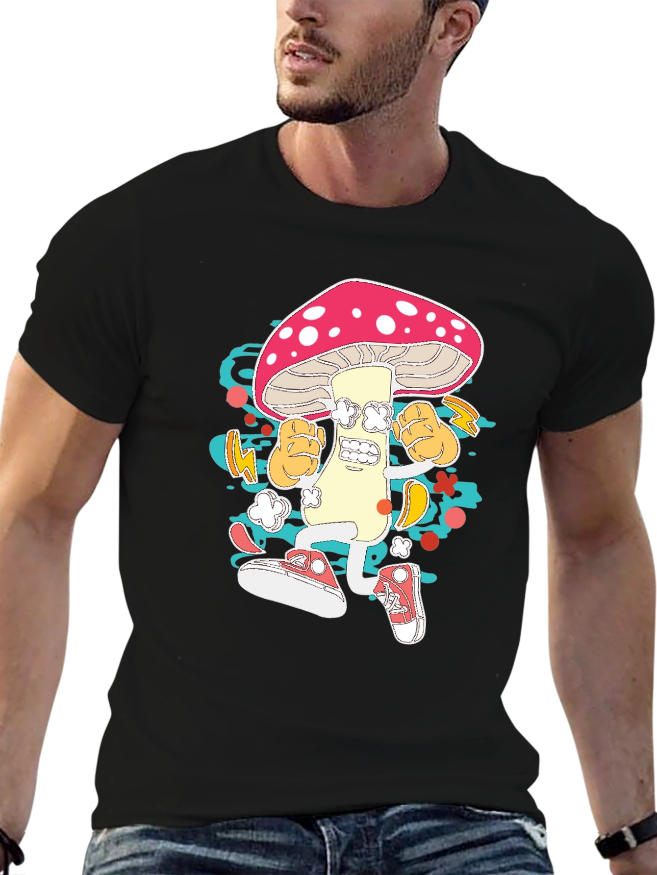 Funky Mushroom Graphic Tee