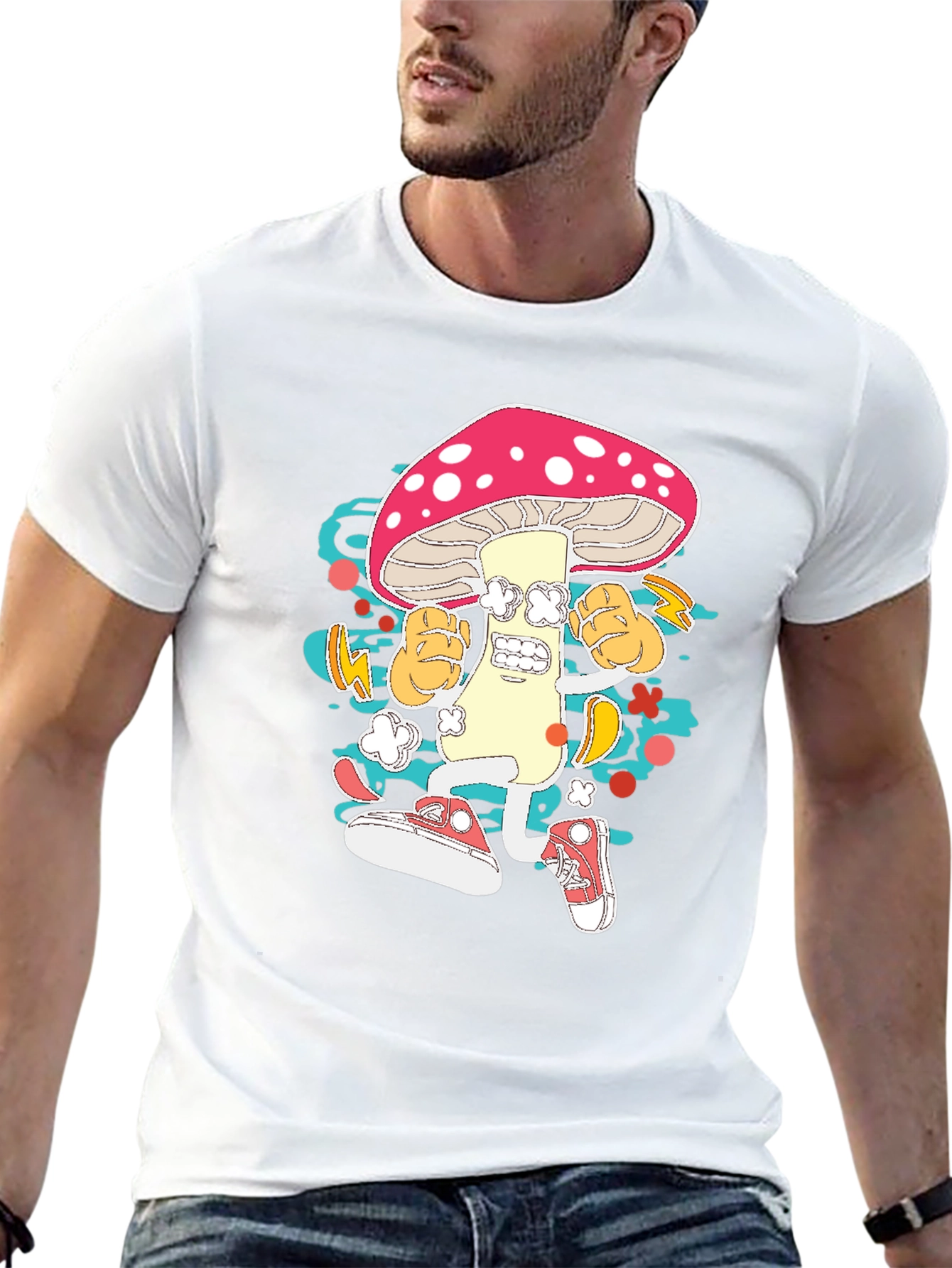 Funky Mushroom Graphic Tee