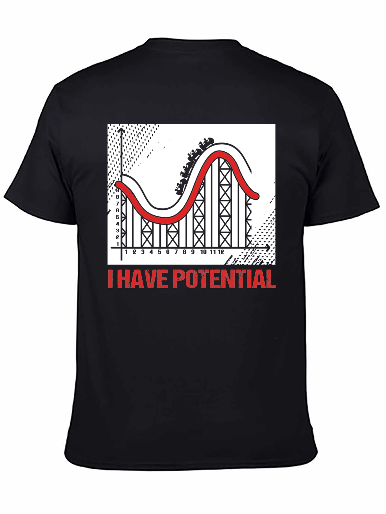 Potential Roller Coaster Graphic Tee - Black