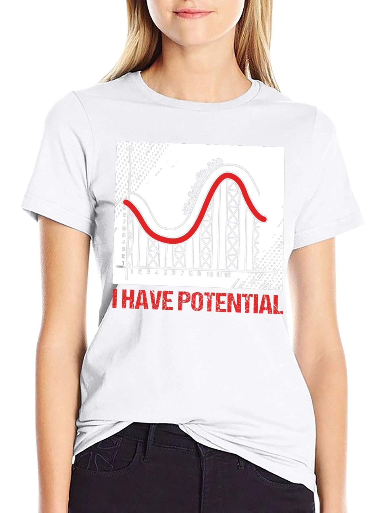 Potential Roller Coaster Graphic Tee - Black
