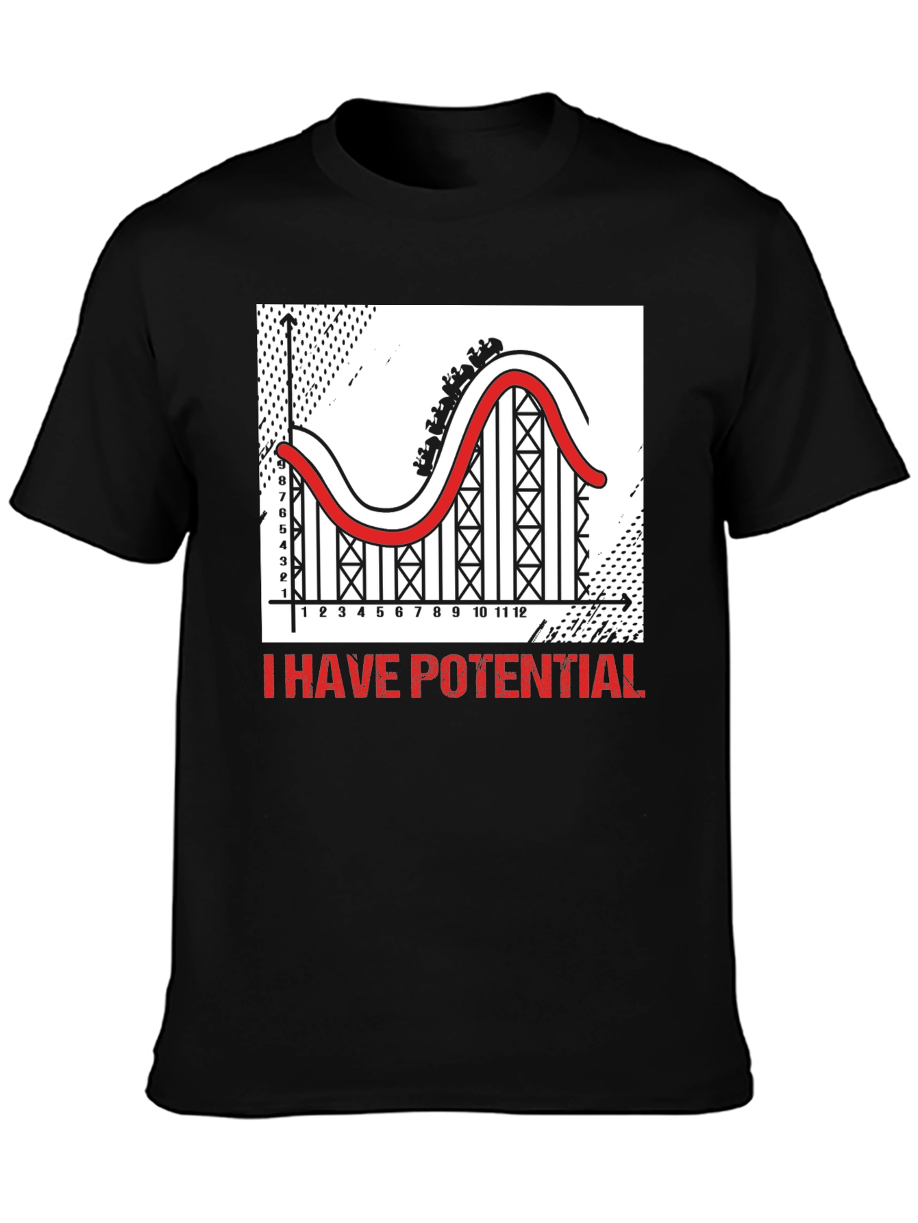 Potential Roller Coaster Graphic Tee - Black