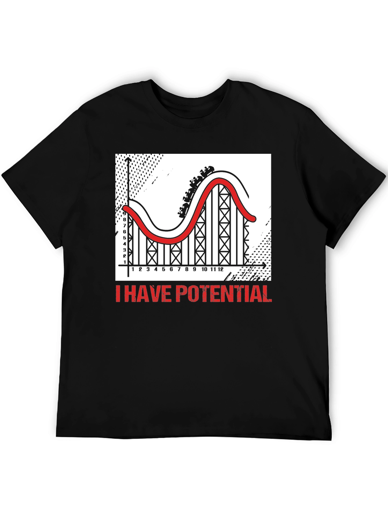 Potential Roller Coaster Graphic Tee - Black
