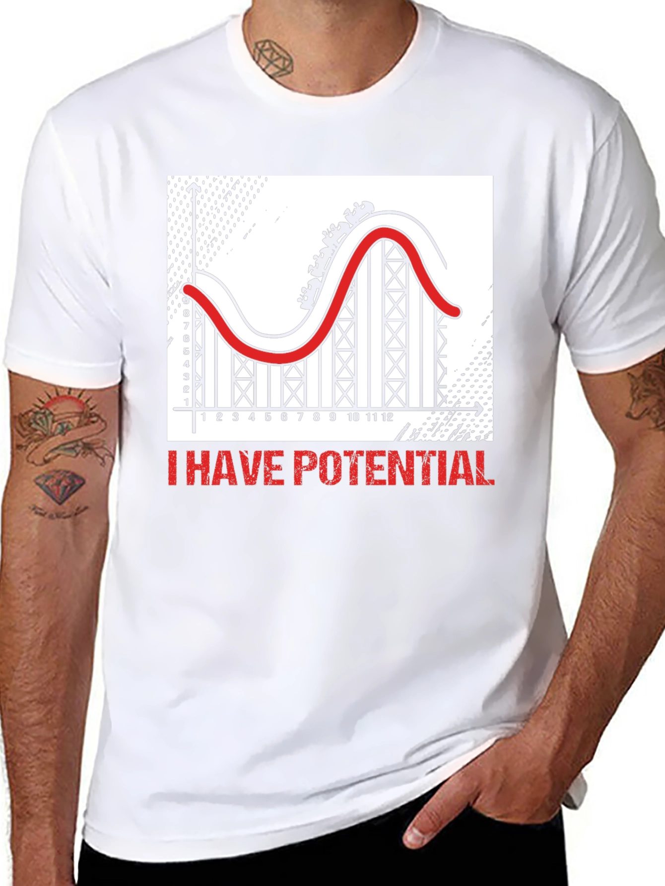 Potential Roller Coaster Graphic Tee - Black