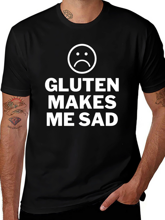 Gluten Makes Me Sad T-Shirt - Funny Food Allergy Tee