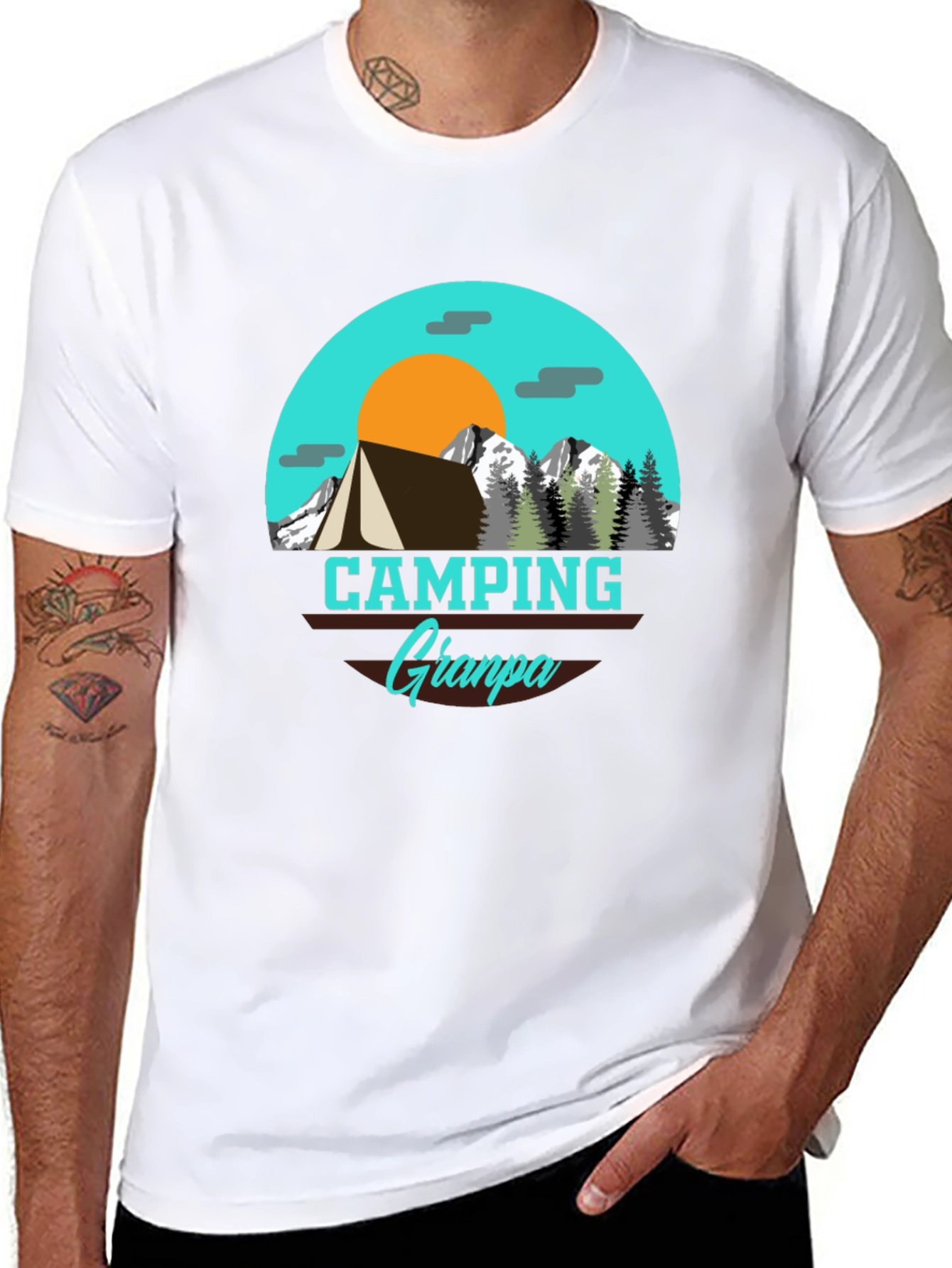 Camping Grandpa T-Shirt - Adventure Awaits!