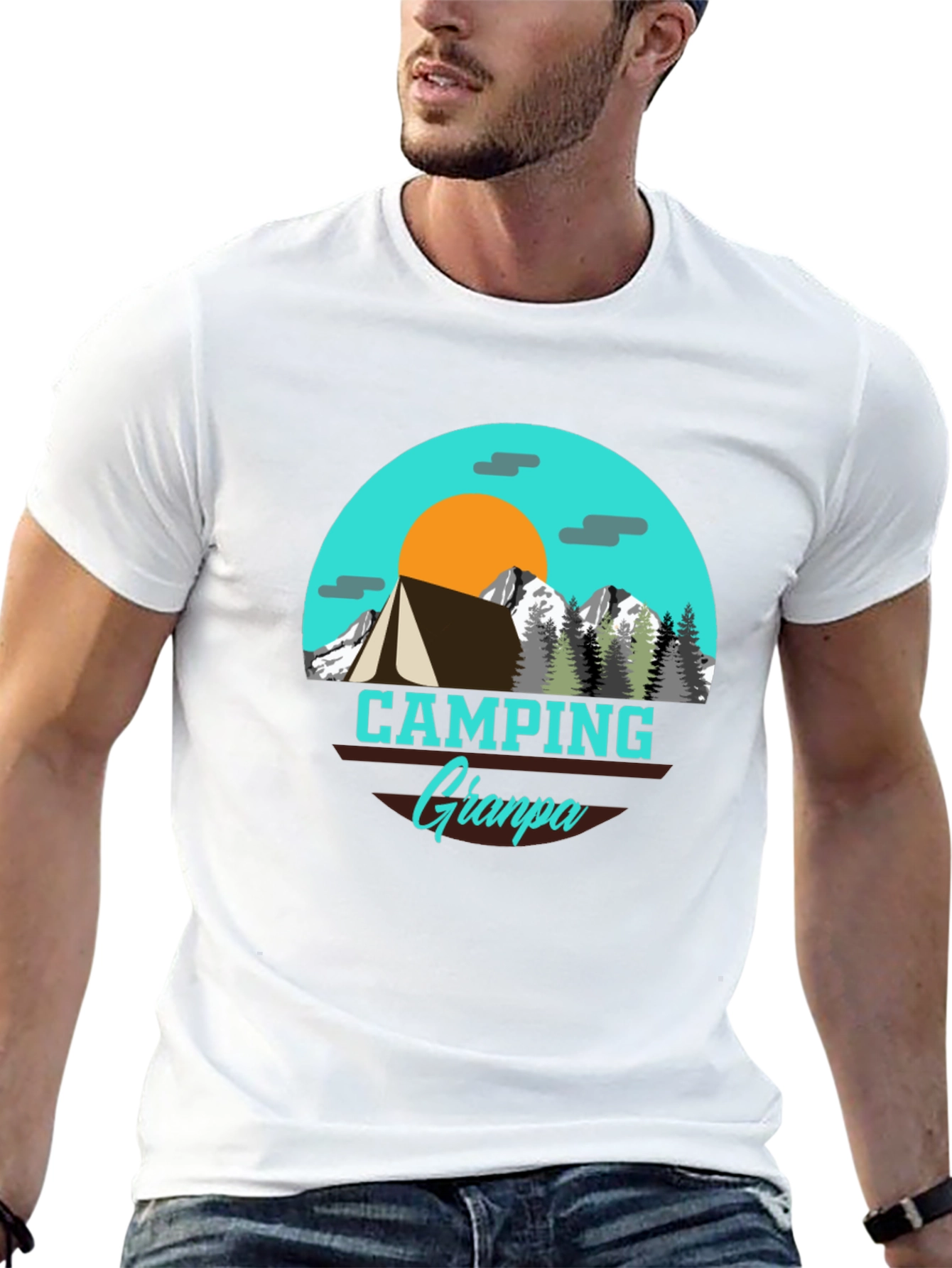 Camping Grandpa T-Shirt - Adventure Awaits!