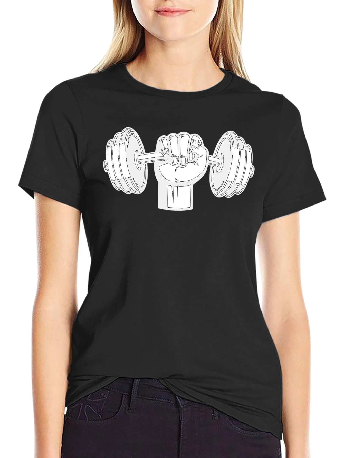 Weightlifting T-Shirt - Fist Holding Dumbbell