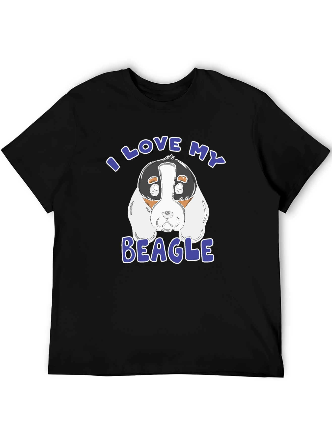 I Love My Beagle T-Shirt - Black Graphic Tee