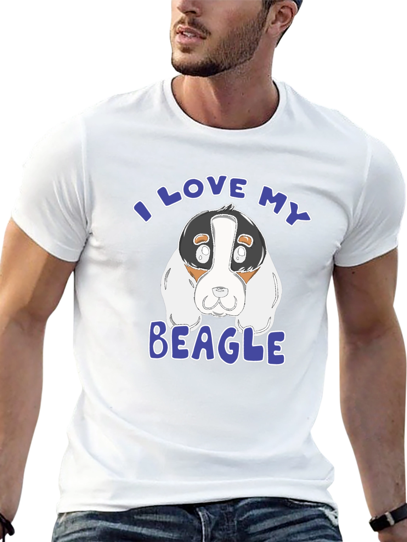 I Love My Beagle T-Shirt - Black Graphic Tee