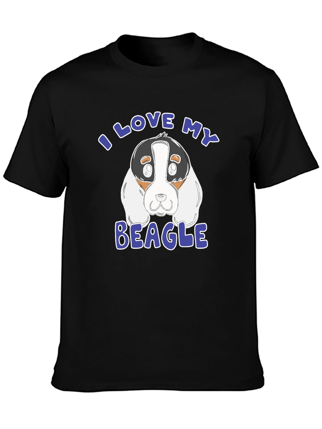 I Love My Beagle T-Shirt - Black Graphic Tee