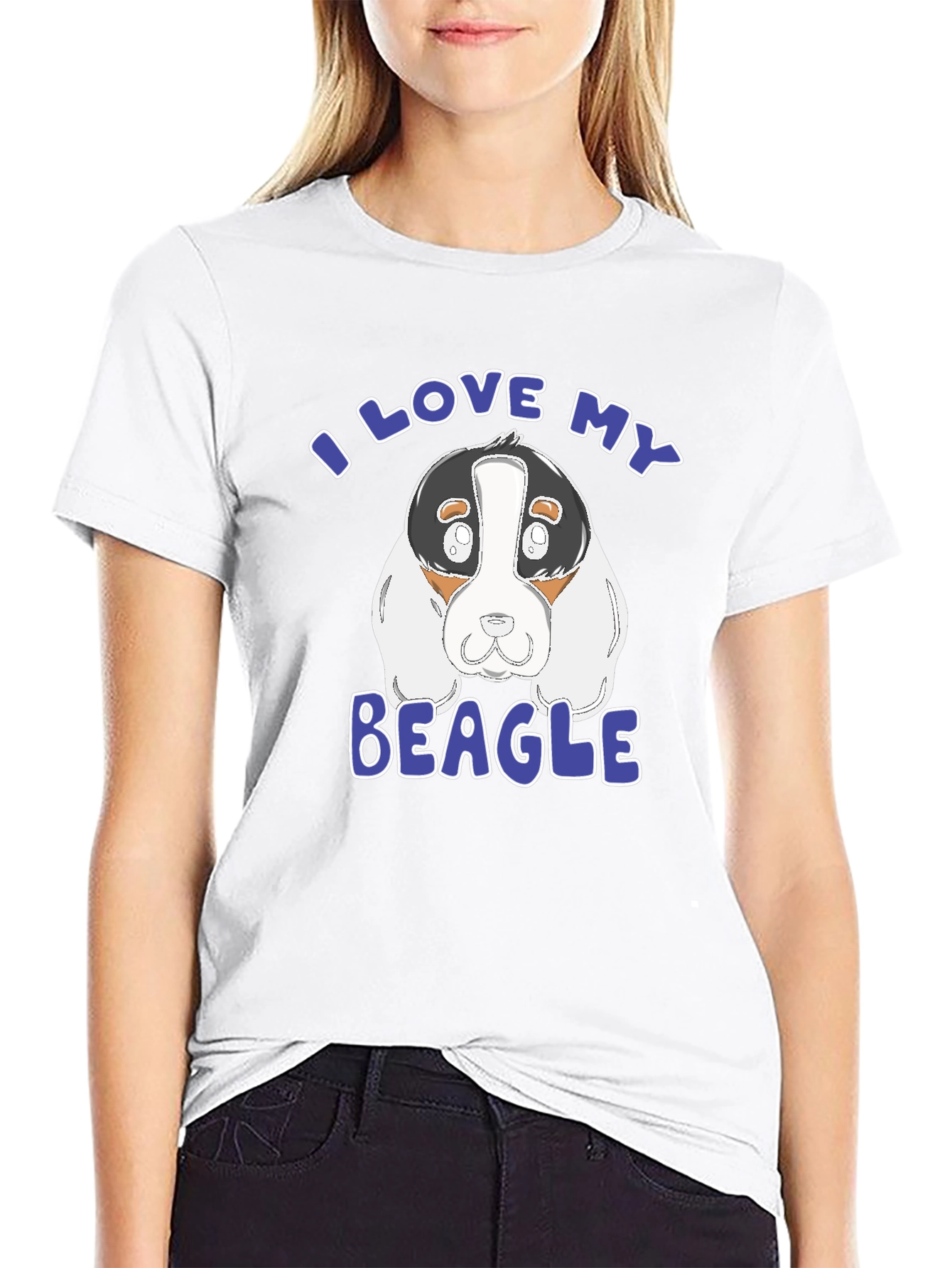 I Love My Beagle T-Shirt - Black Graphic Tee
