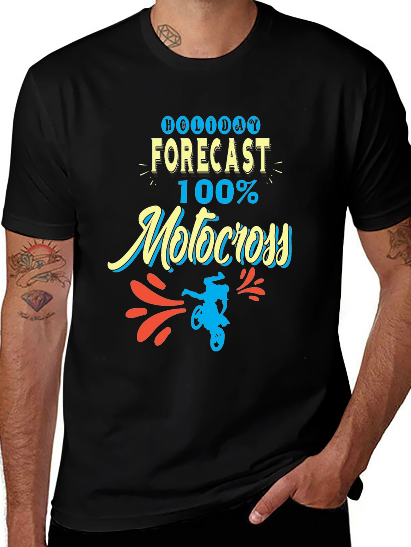 Holiday Forecast Motocross T-Shirt