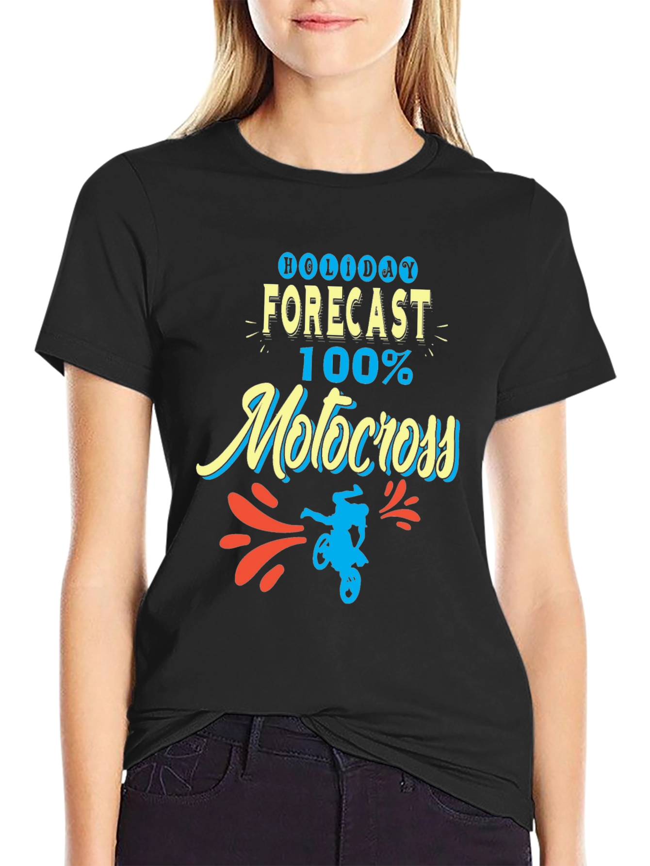Holiday Forecast Motocross T-Shirt