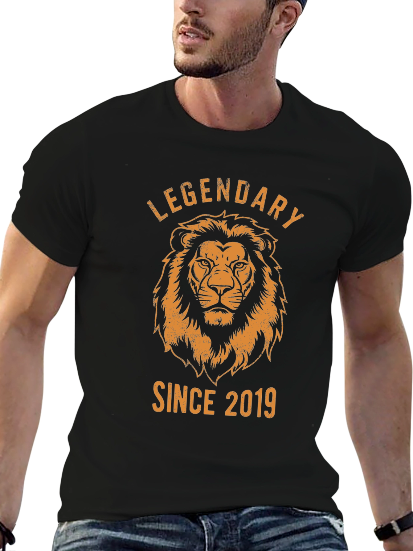Legendary Since 2019 Lion Graphic Tee - Black