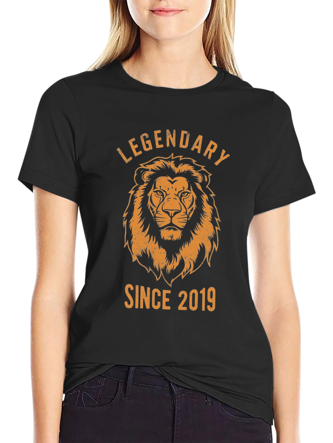 Legendary Since 2019 Lion Graphic Tee - Black