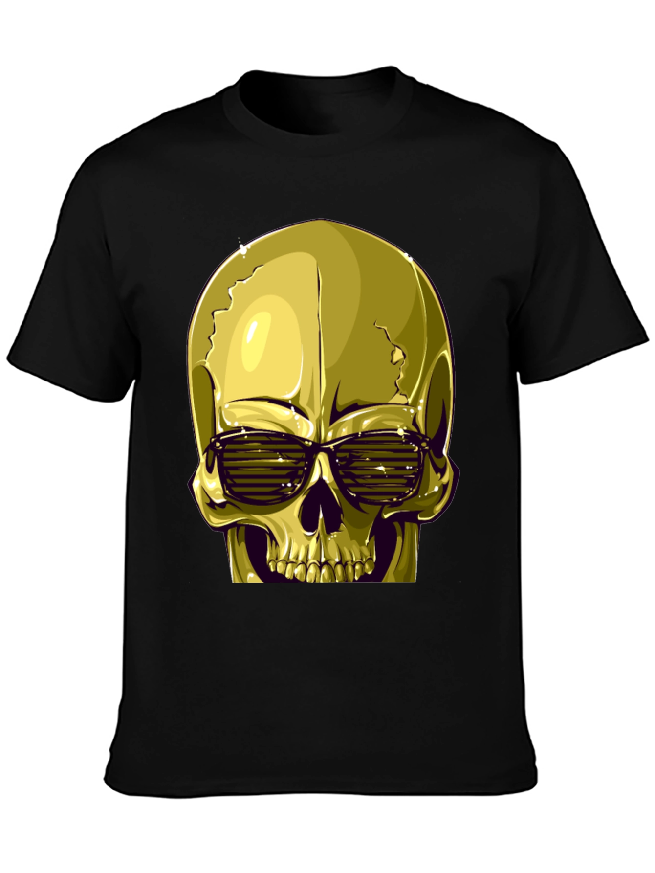 Cool Skull Graphic Tee - Black