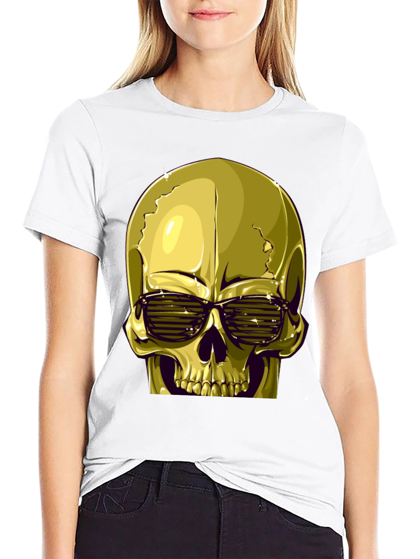 Cool Skull Graphic Tee - Black