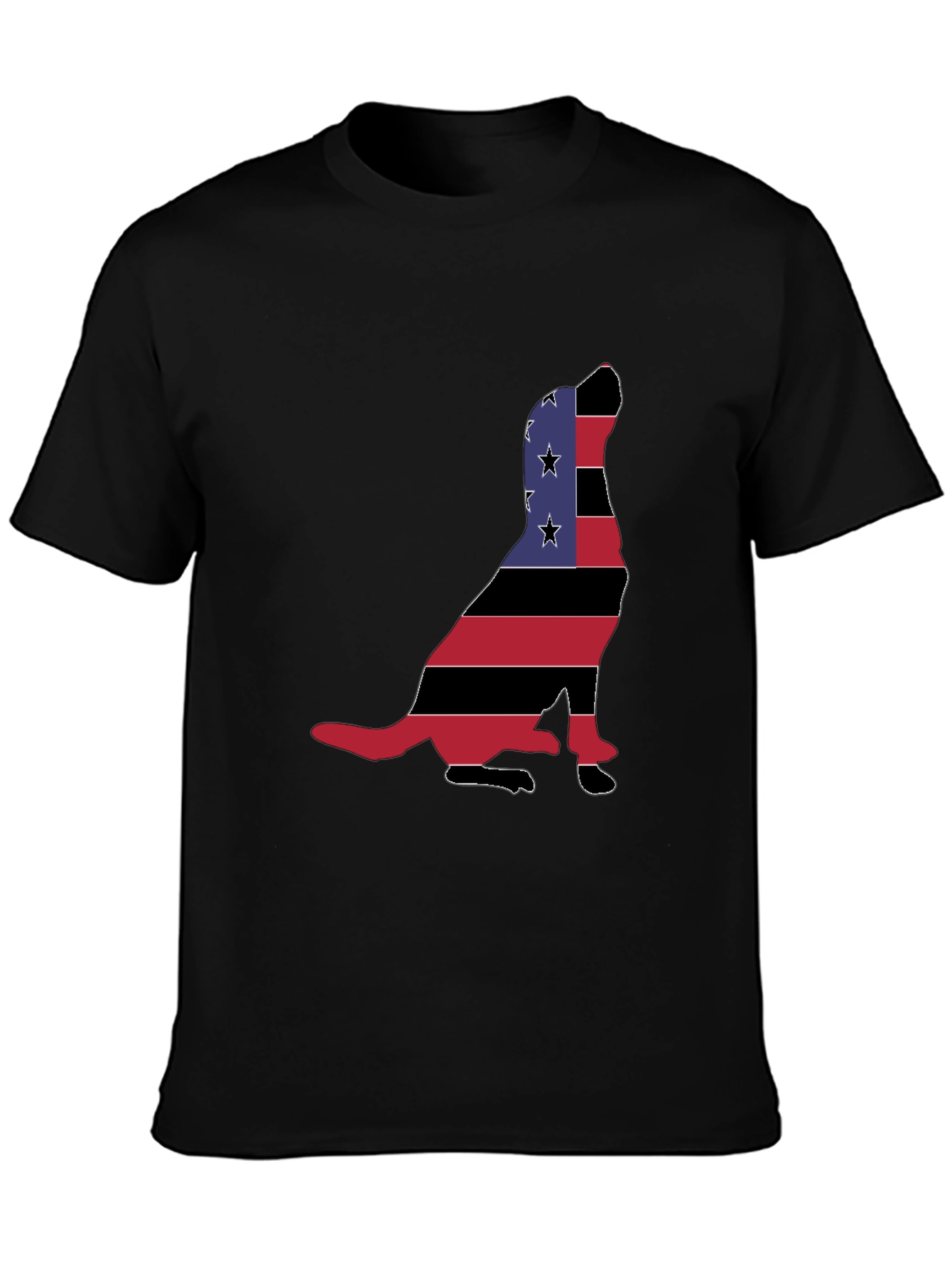 Patriotic Dog Silhouette T-Shirt
