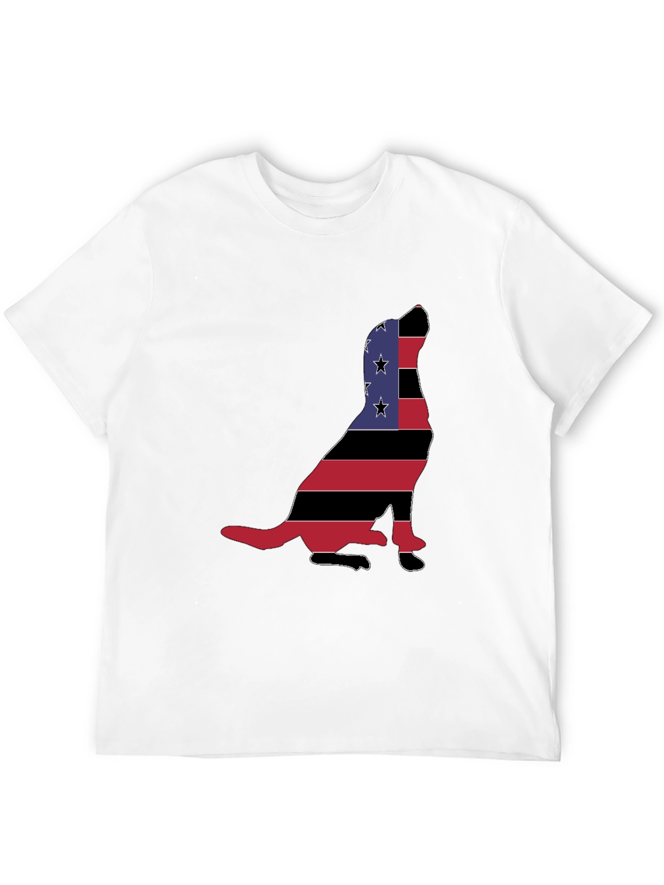 Patriotic Dog Silhouette T-Shirt