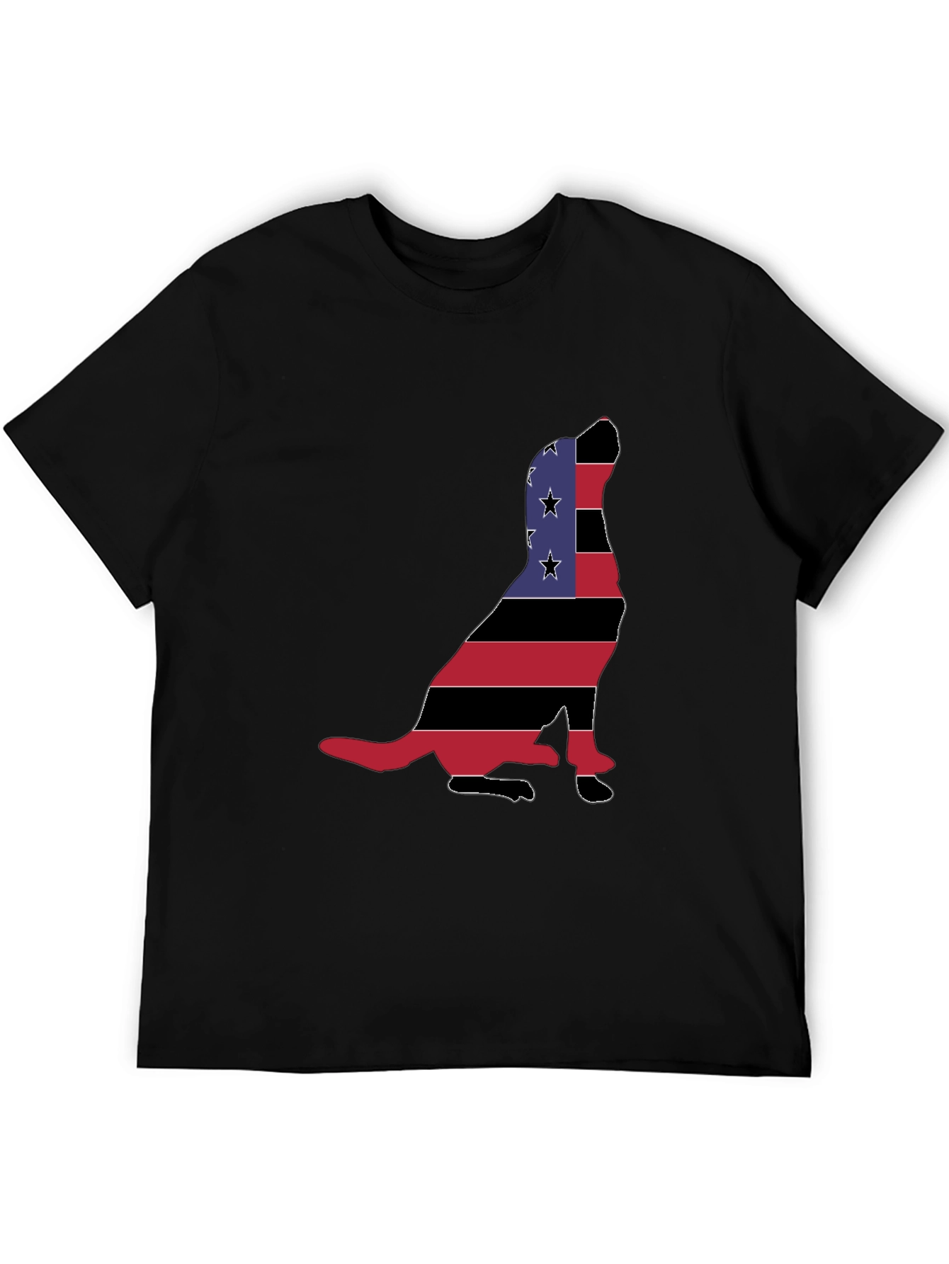 Patriotic Dog Silhouette T-Shirt