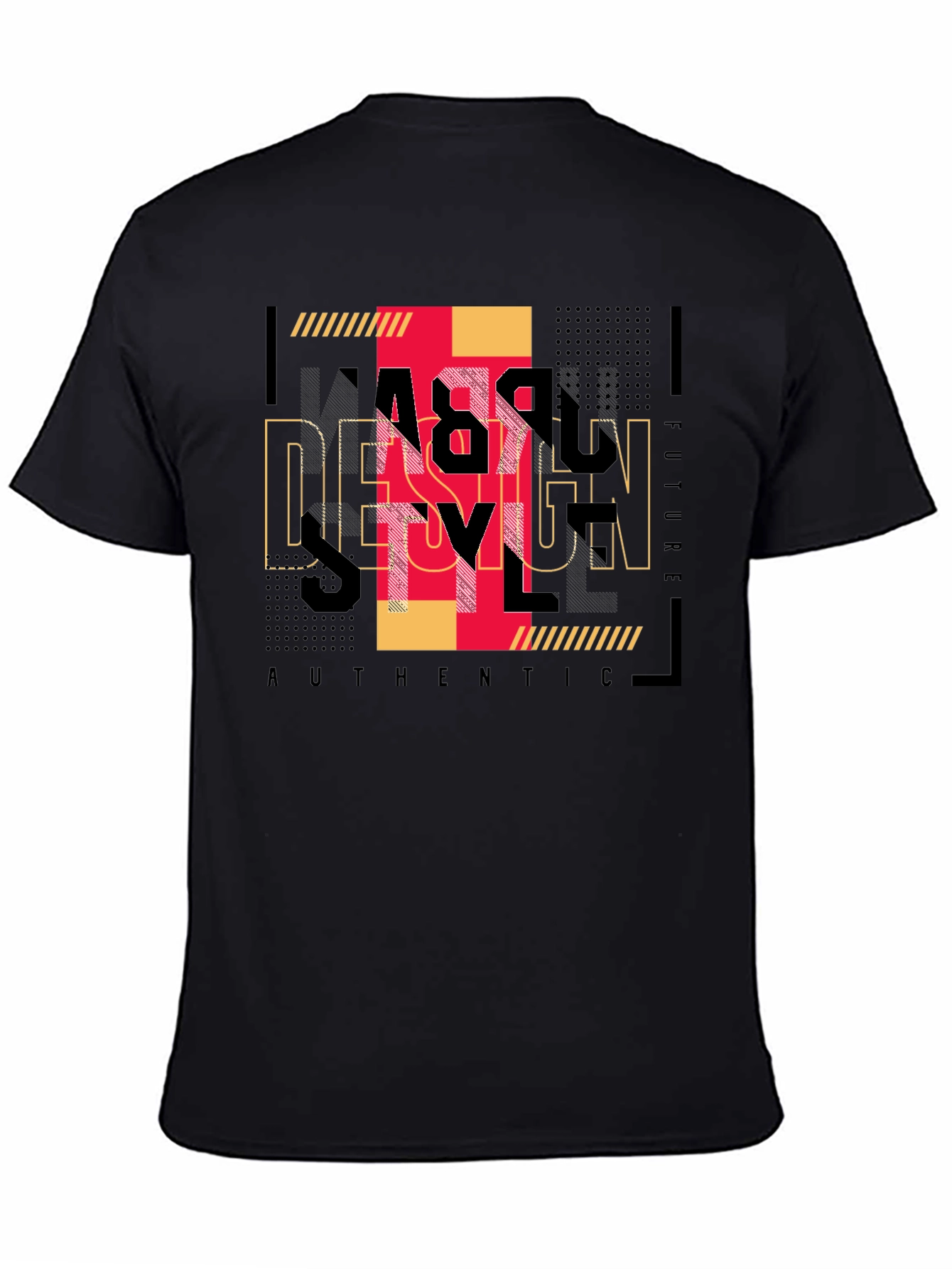 Stylish Graphic Print Black T-Shirt