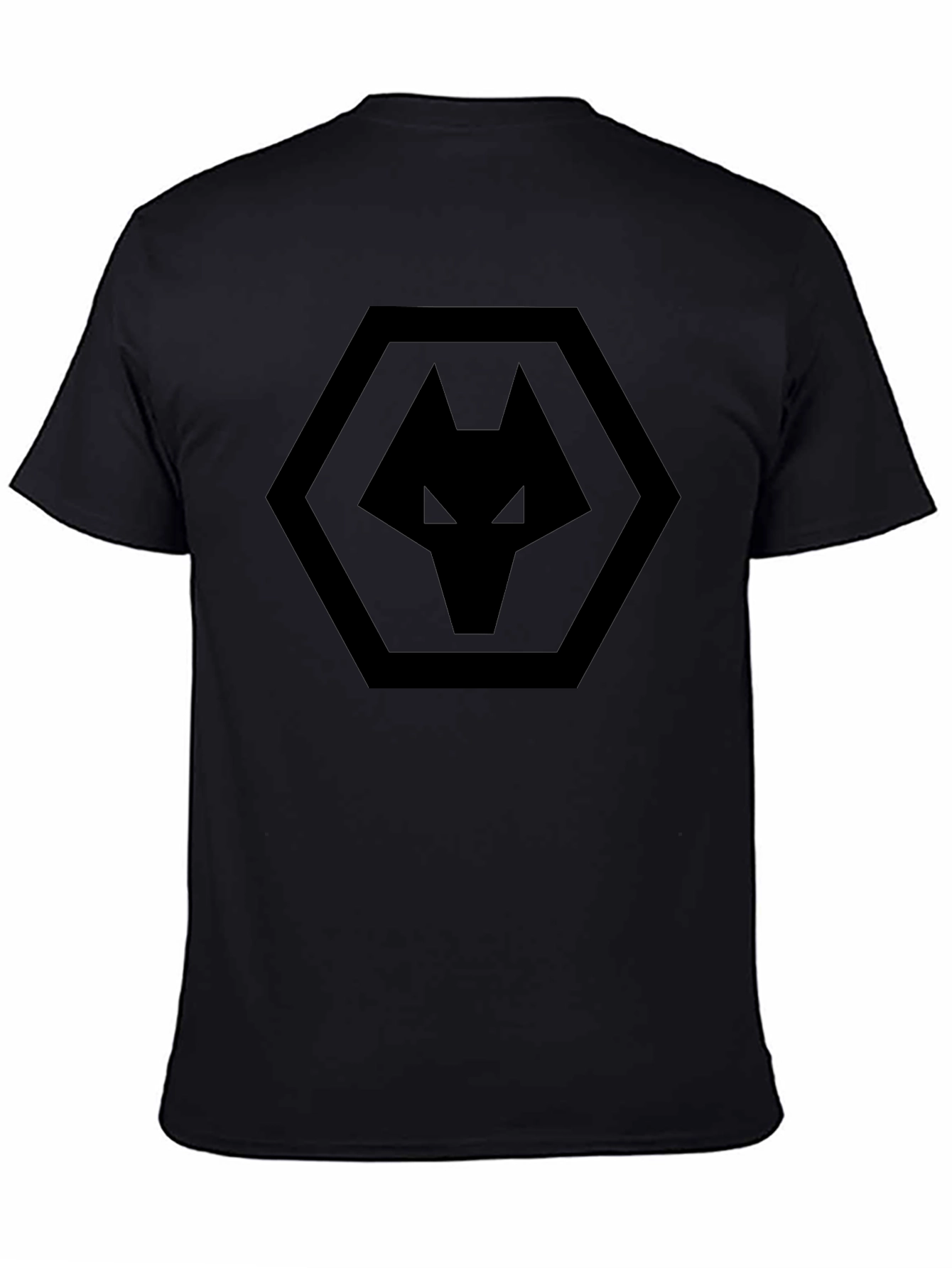 Mens Black Wolves Graphic T-Shirt