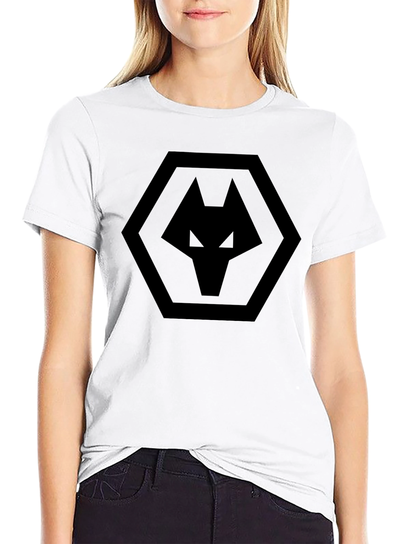 Mens Black Wolves Graphic T-Shirt