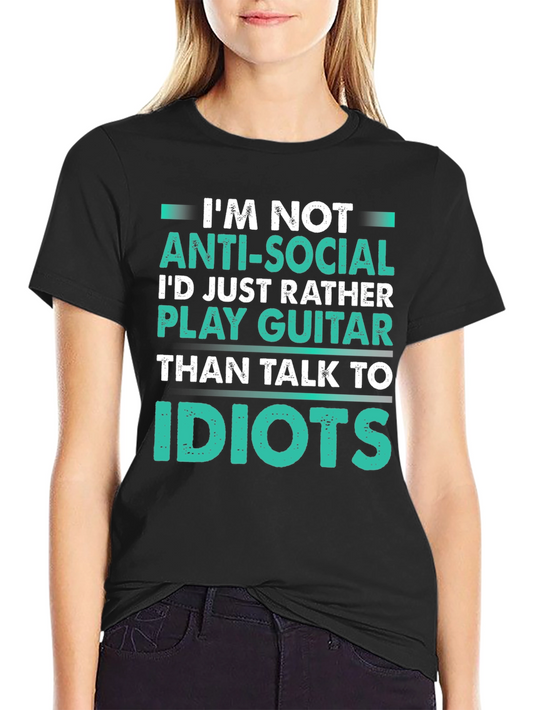 Anti-Social Guitar Player Graphic Tee
