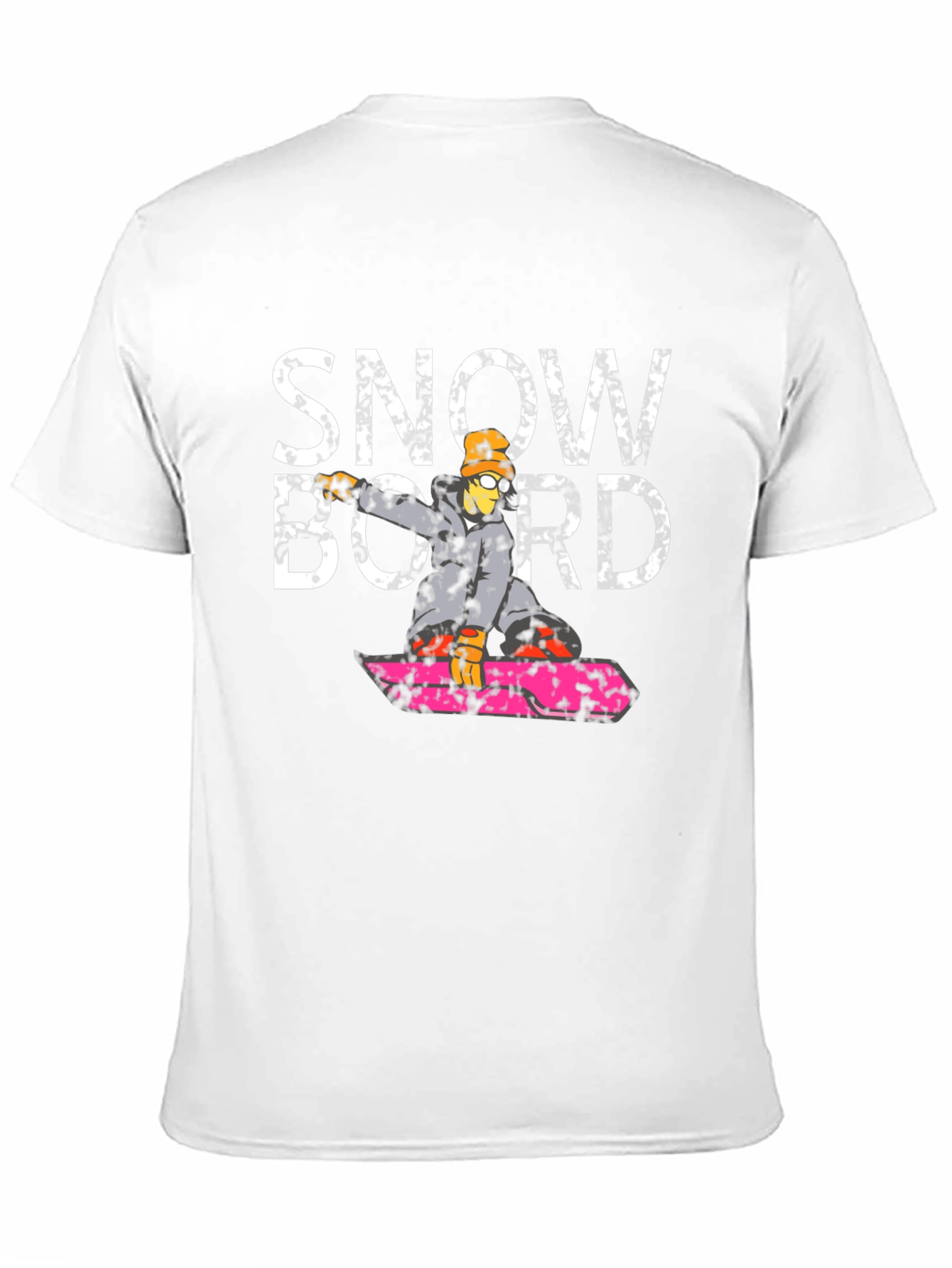 Snowboard Graphic Black T-Shirt - Cool Design