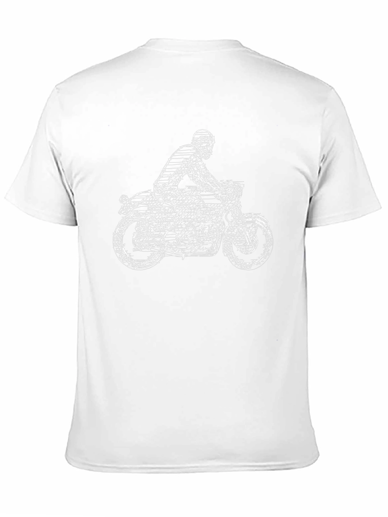 Motorcycle Graphic Tee - Black Crew Neck T-Shirt