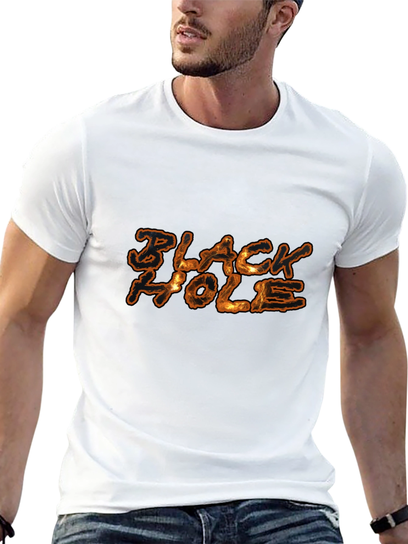 Black Hole Graphic Tee - Premium Cotton T-Shirt