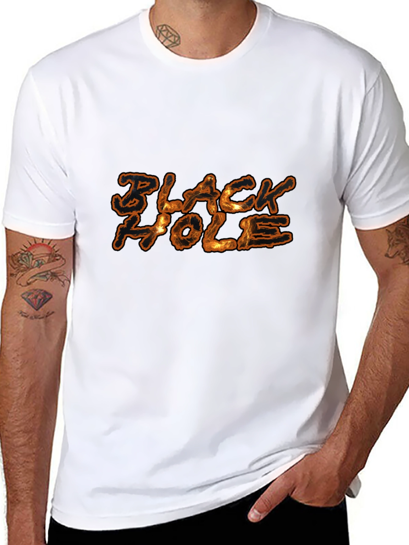 Black Hole Graphic Tee - Premium Cotton T-Shirt
