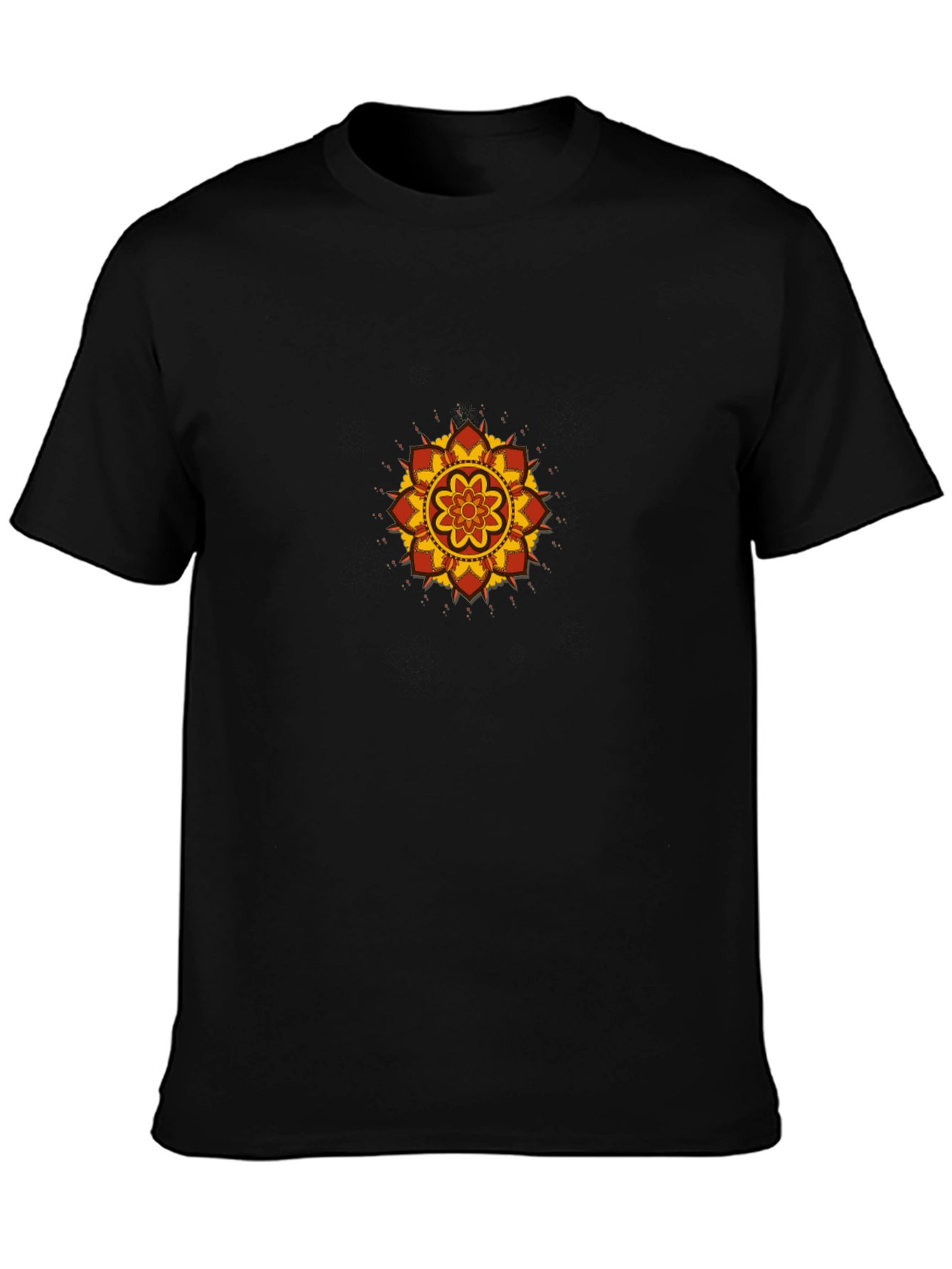Black Tee with Mandala Graphic