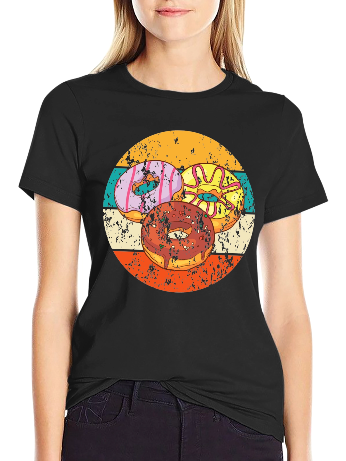 Retro Donut Graphic T-Shirt
