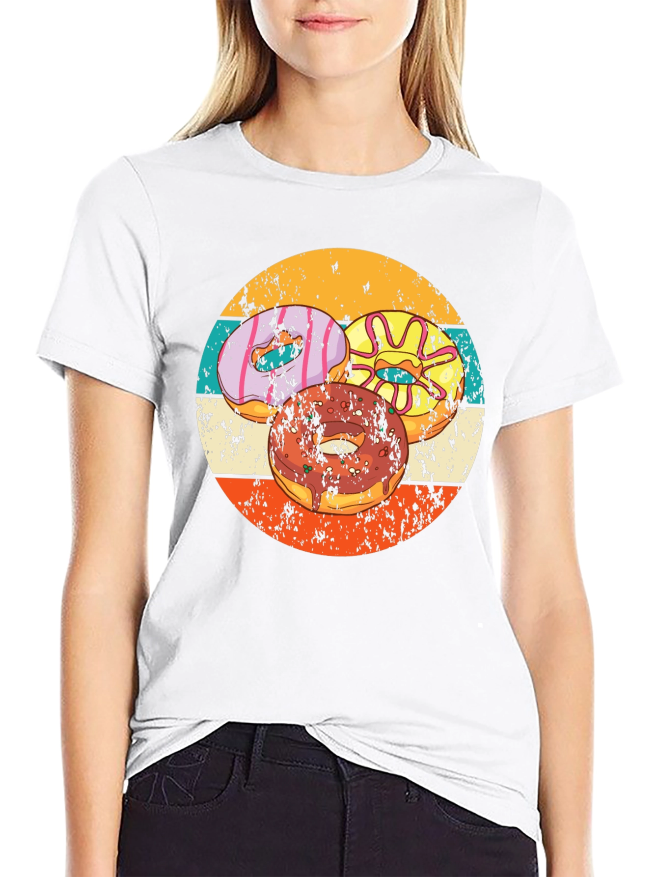 Retro Donut Graphic T-Shirt