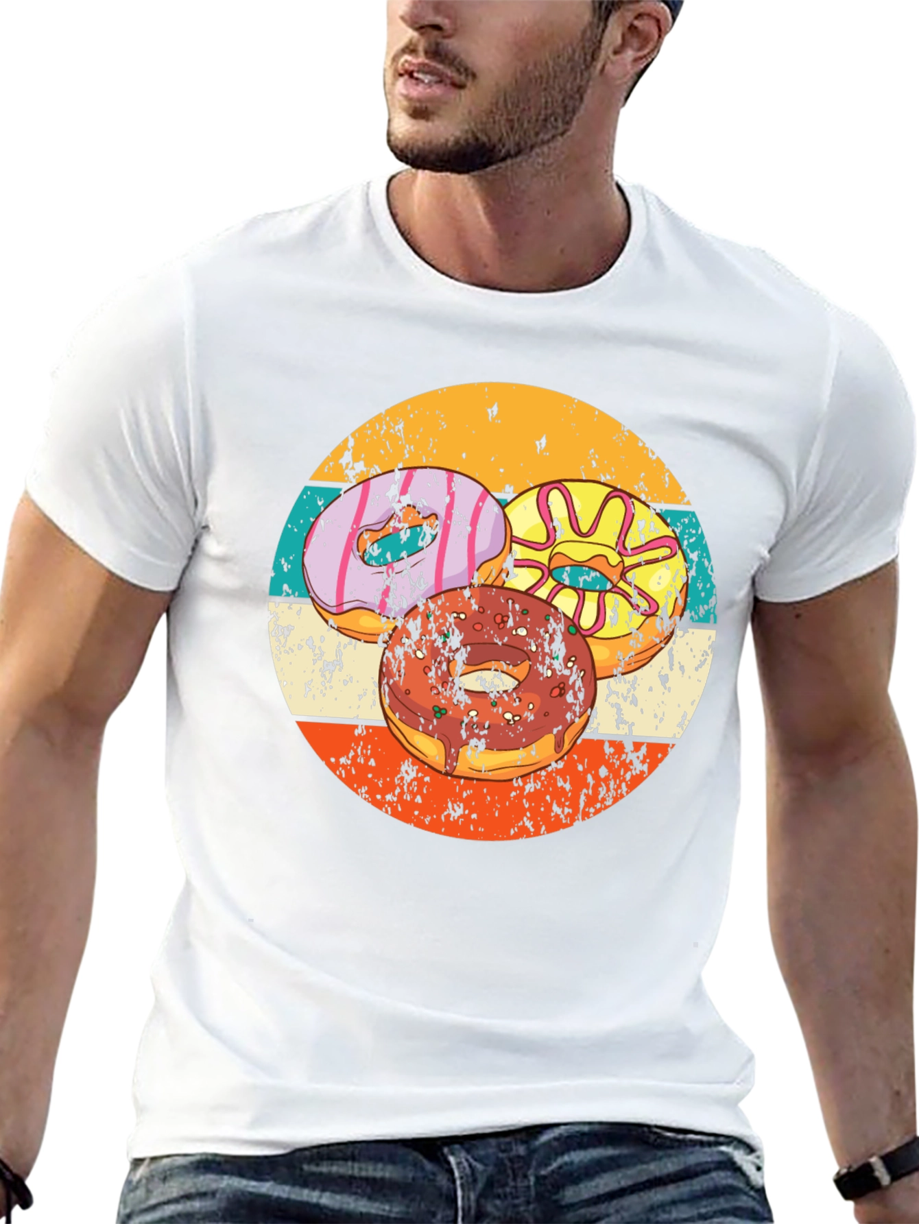 Retro Donut Graphic T-Shirt