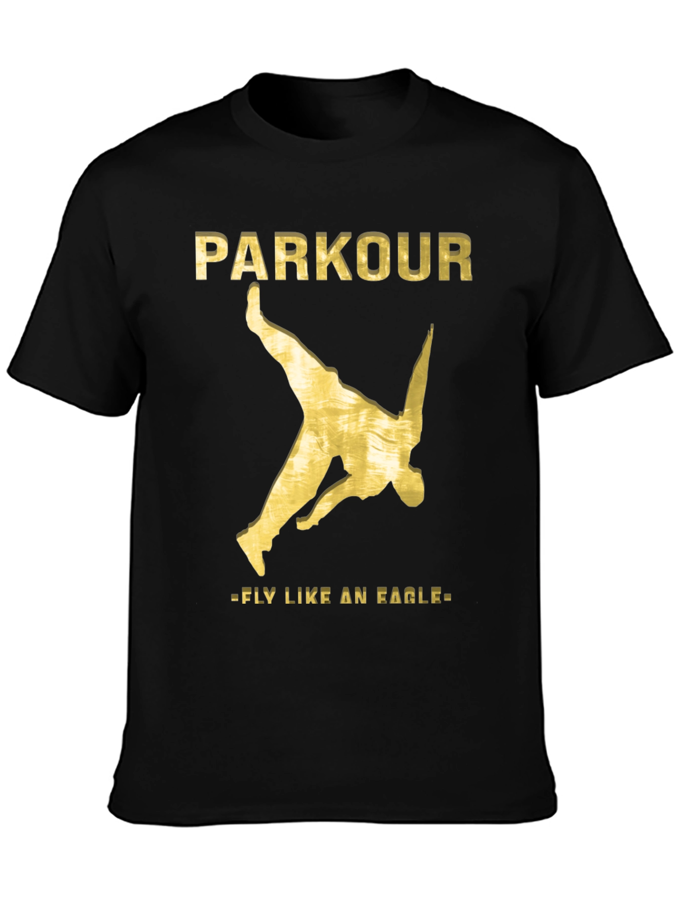 Parkour Fly Like An Eagle Black T-Shirt