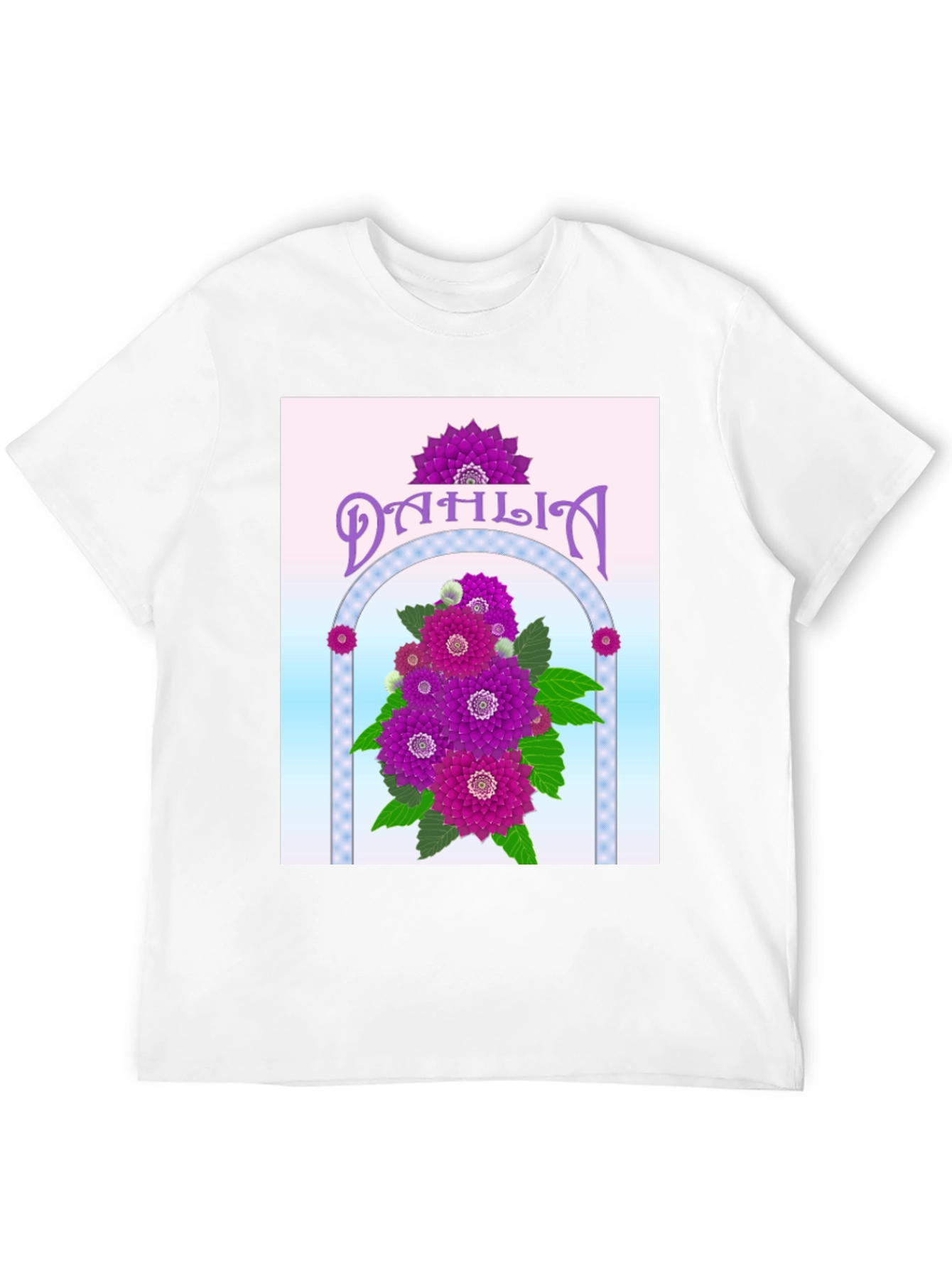 Dahlia Flower Graphic Tee - Elegant Floral Design
