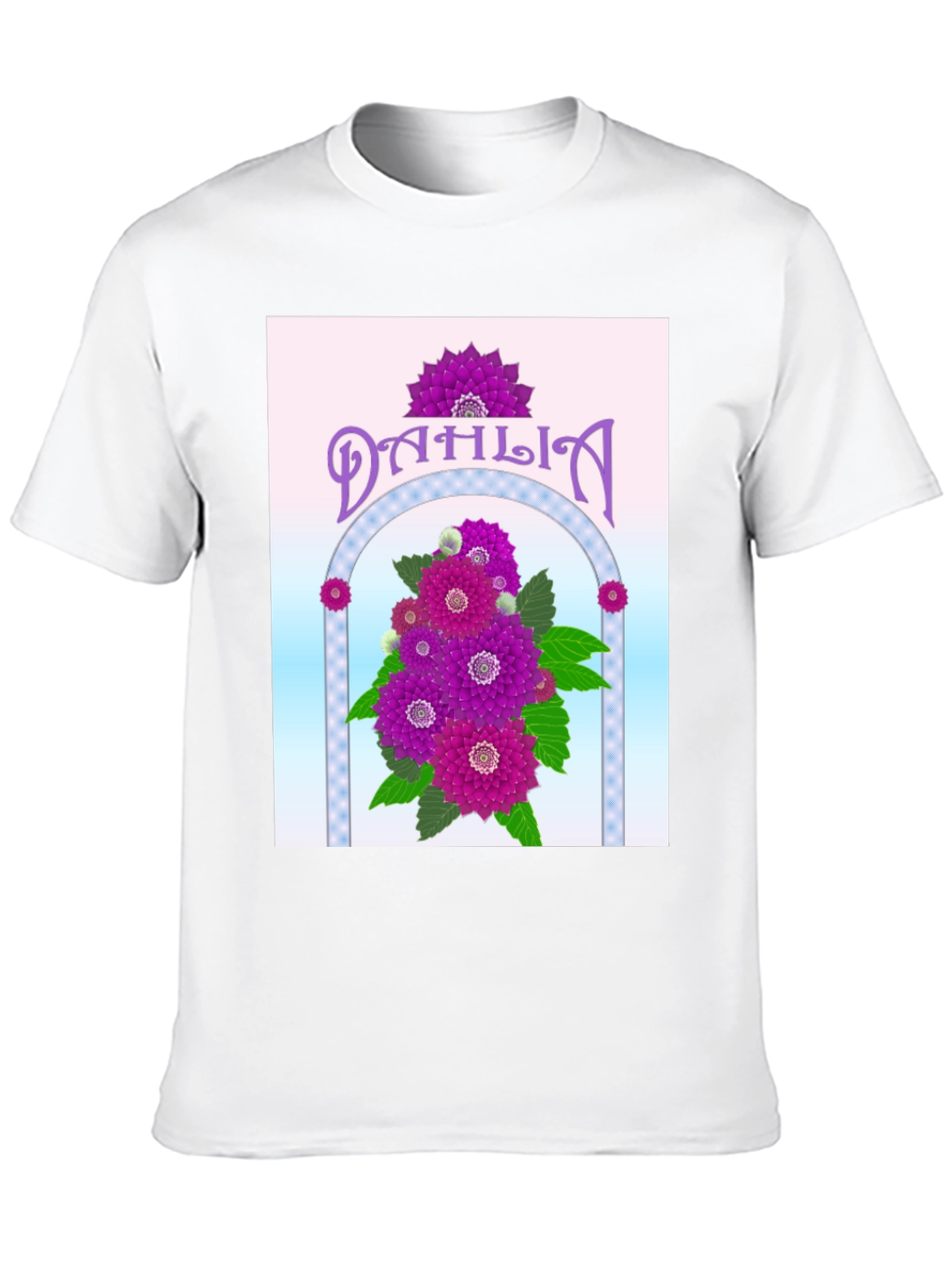 Dahlia Flower Graphic Tee - Elegant Floral Design