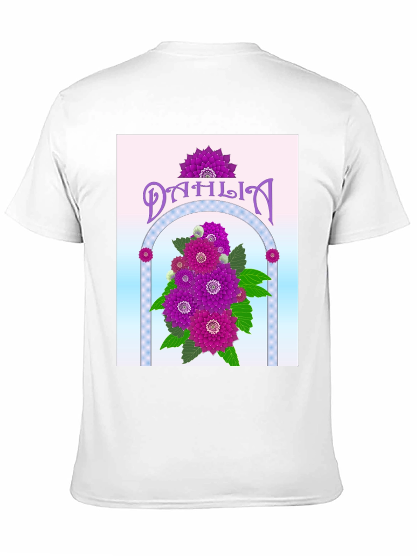 Dahlia Flower Graphic Tee - Elegant Floral Design