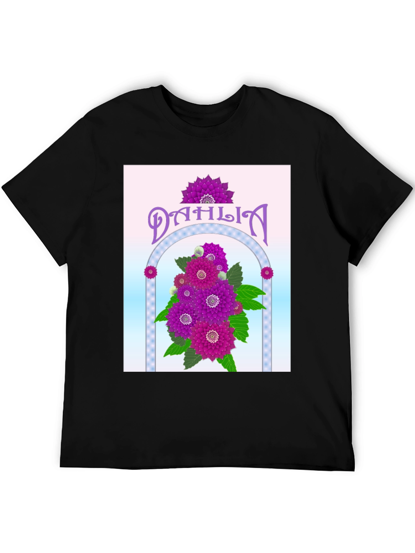 Dahlia Flower Graphic Tee - Elegant Floral Design