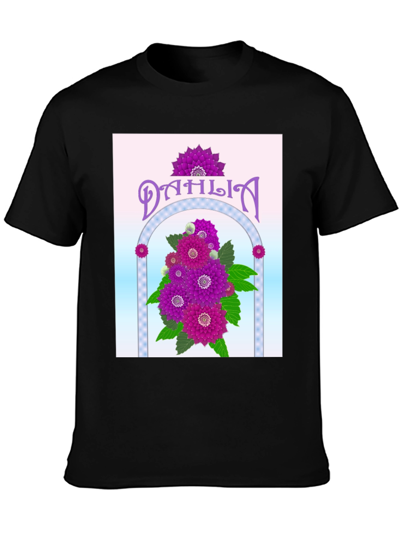 Dahlia Flower Graphic Tee - Elegant Floral Design