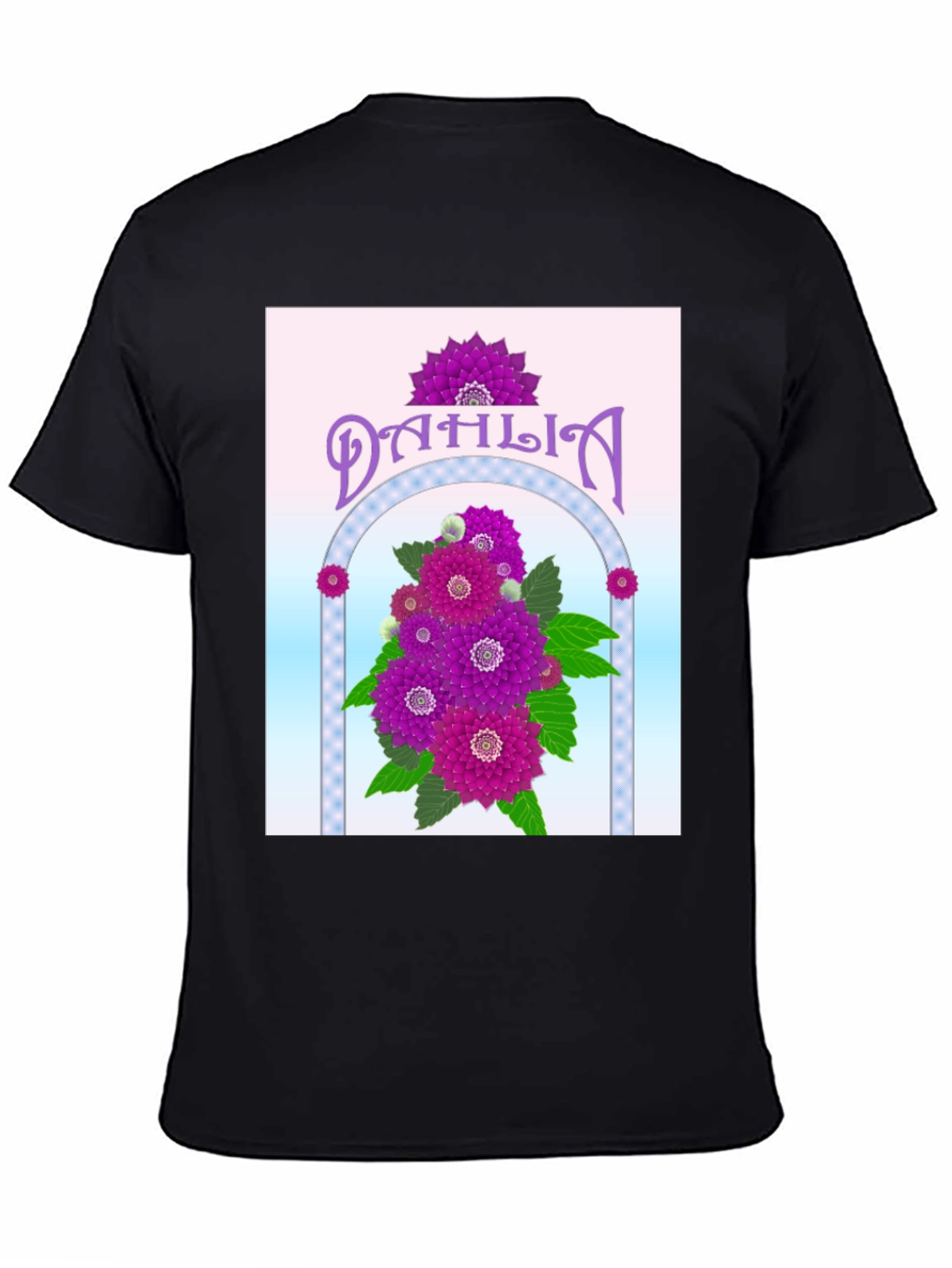 Dahlia Flower Graphic Tee - Elegant Floral Design