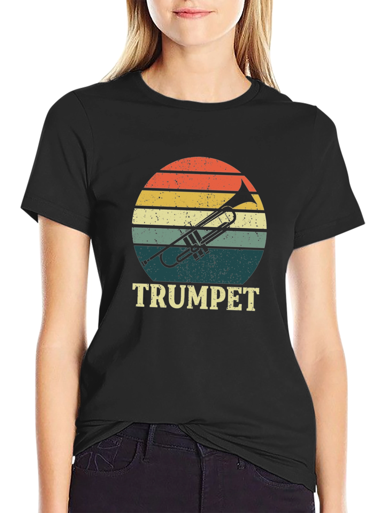 Retro Trumpet Sunset T-Shirt